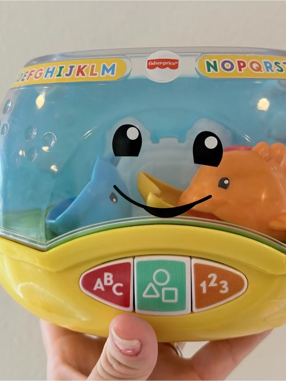 Fisher-Price musical Yellow, Blue and Orange Learning Activity Toy - aquarium